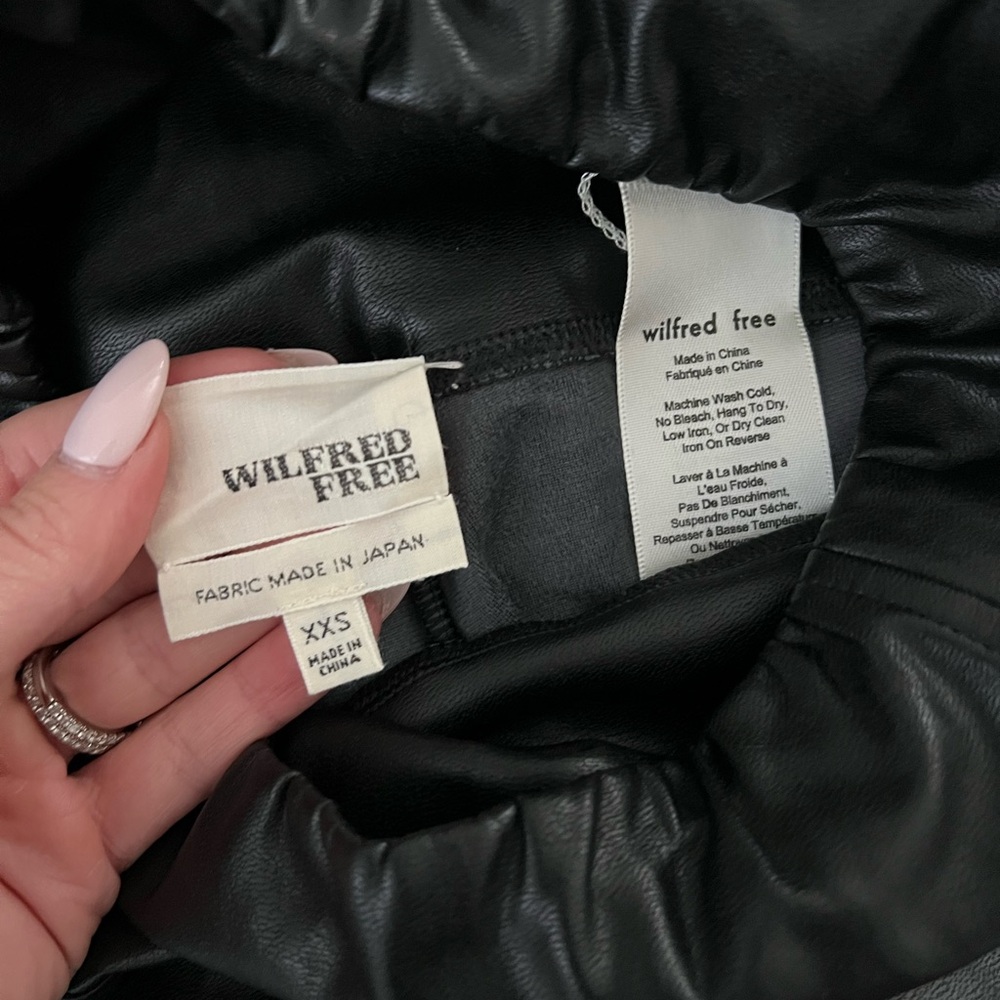 Wilfred Black Women's Leather Pants